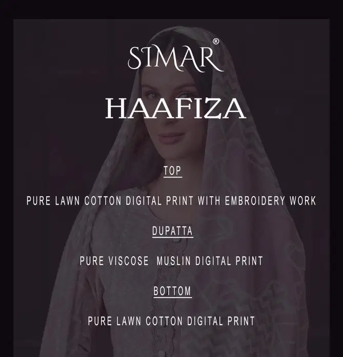 Haafiza Glossy By Simar Digital Printed Lawn Cotton Dress Material Wholesale Market In Surat